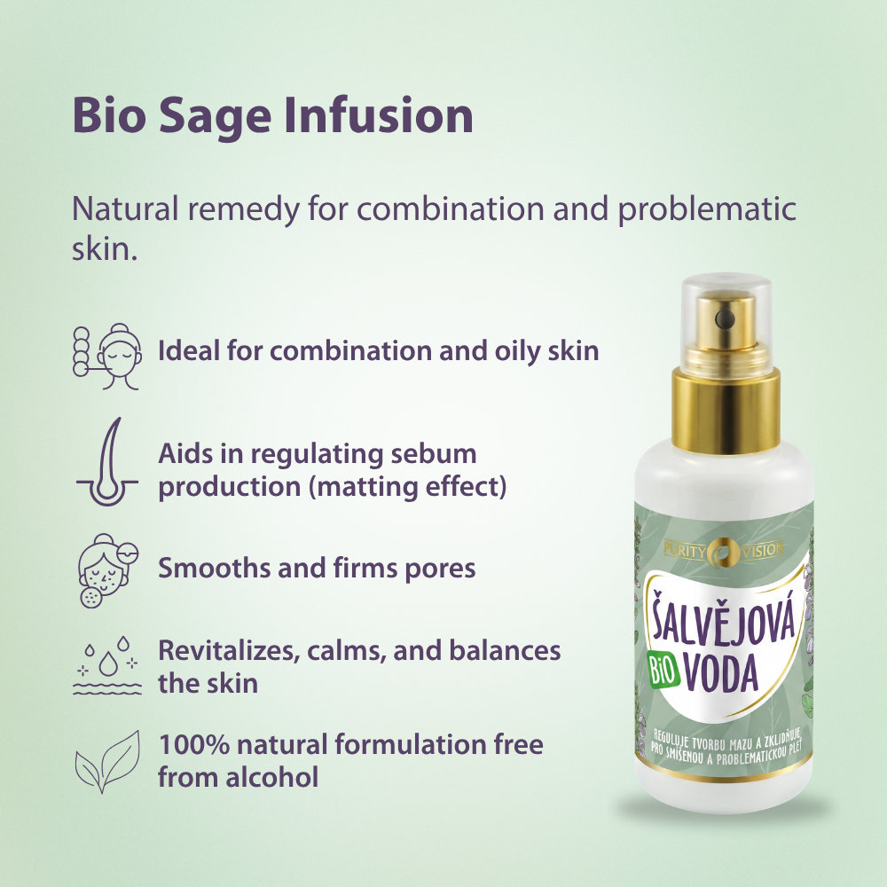 Organiczna woda szałwiowa 100 ml