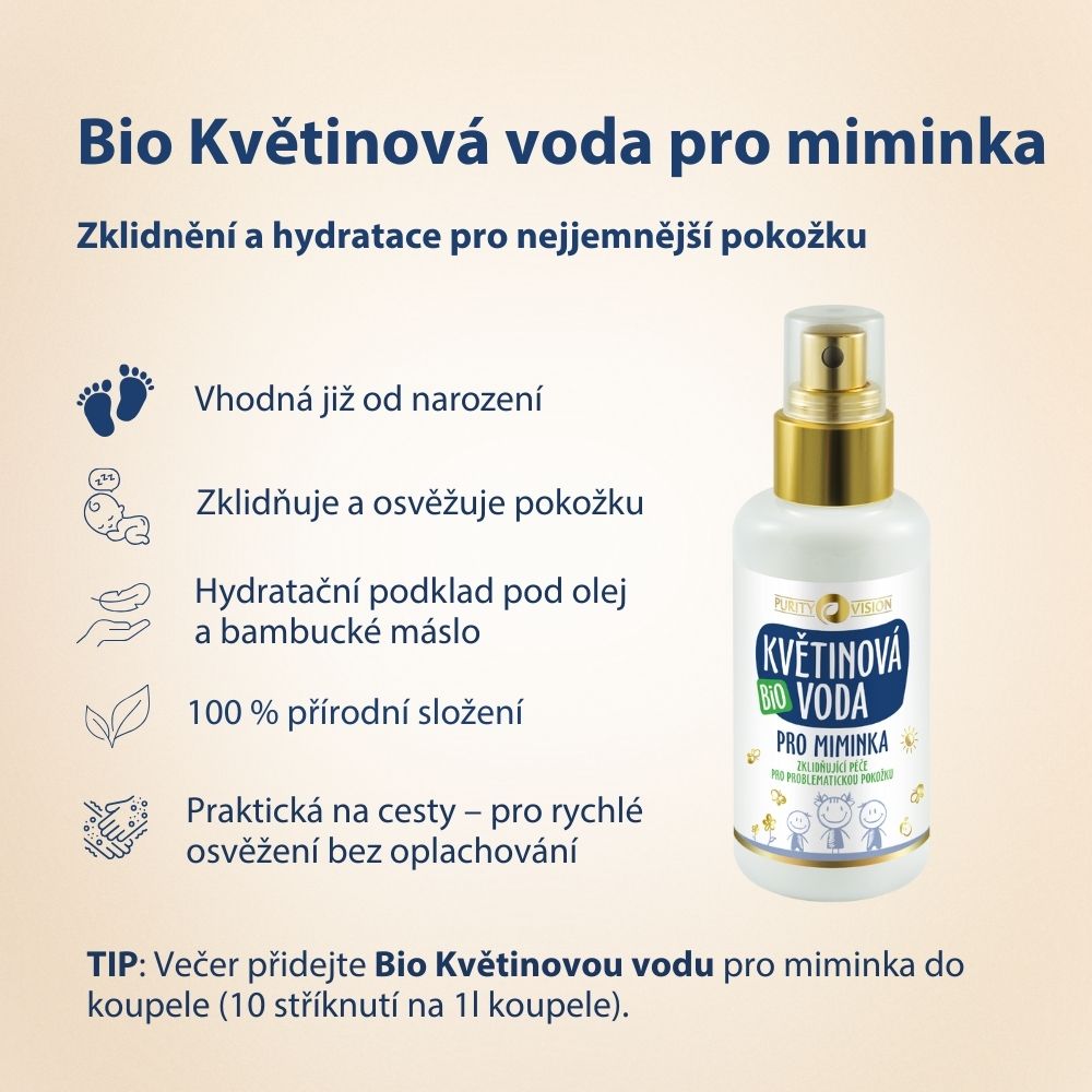 Bio woda kwiatowa dla niemowląt 200 ml