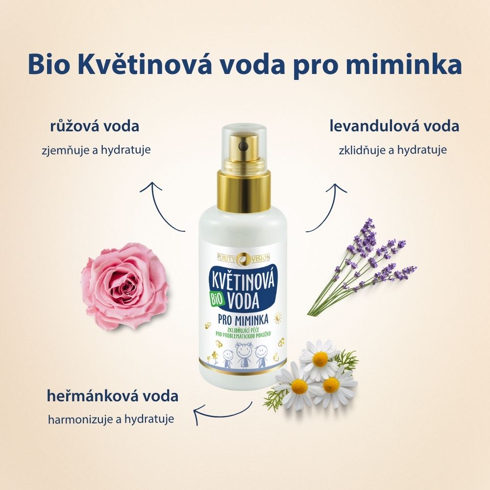 Bio woda kwiatowa dla niemowląt 200 ml