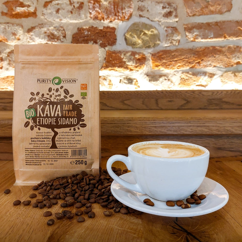 Fair Trade Bio ziarna kawy Etiopia Sidamo 250 g